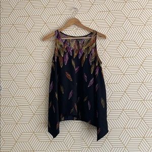 Purple feather tank top